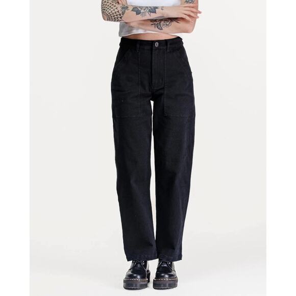 P&Co Black 304 Service Fatigue Pants Size US 8 UK 12 - Picture 1 of 5